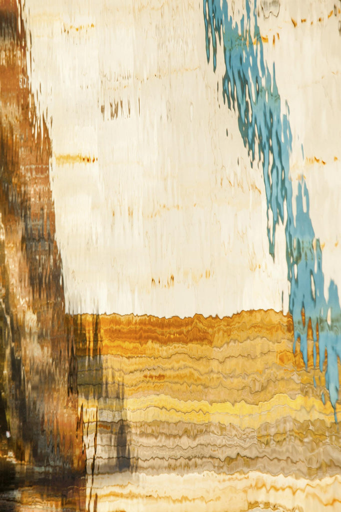 Teal Line de Melissa McClain sur GIANT ART - abstrait beige