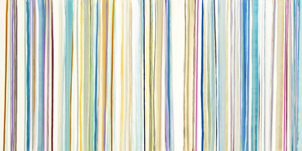 Candy Stripes de Liz Jardine sur GIANT ART - bleu contemporain