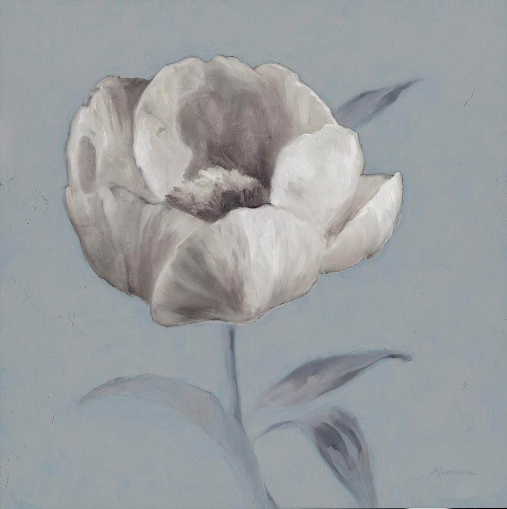 FLORAL SYMPOSIUM I par JUIANNE MARCOUX sur GIANT ART - bleu floral floral