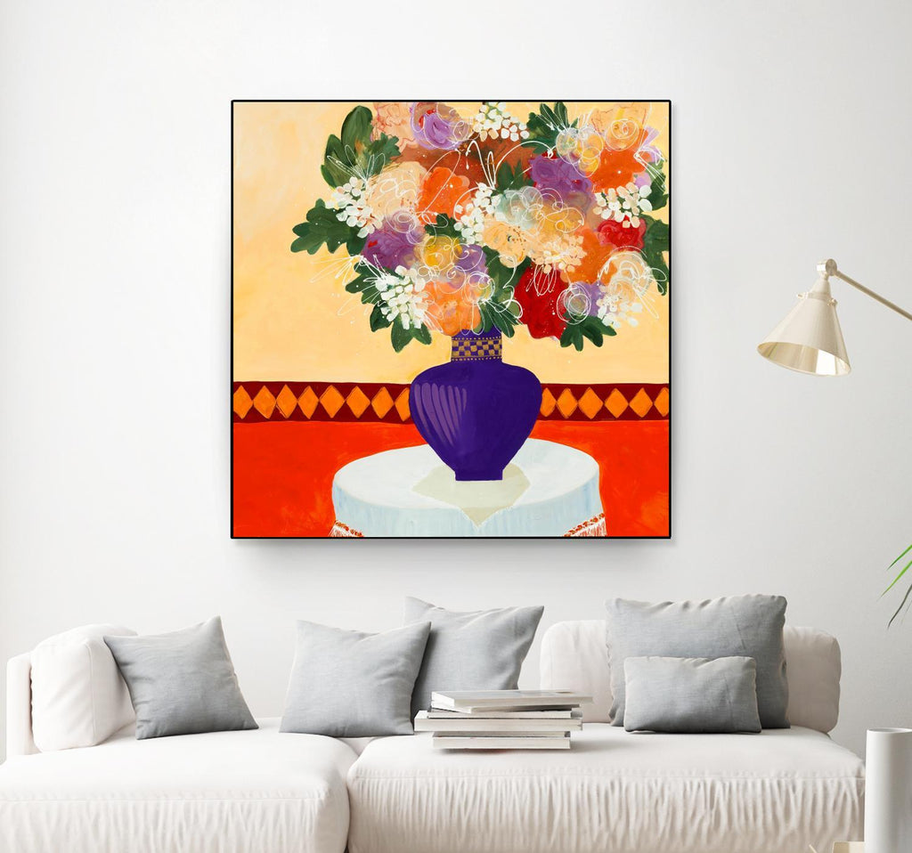 Taking In The Joy par Ruth Fromstein sur GIANT ART - bouquet floral d'oranges