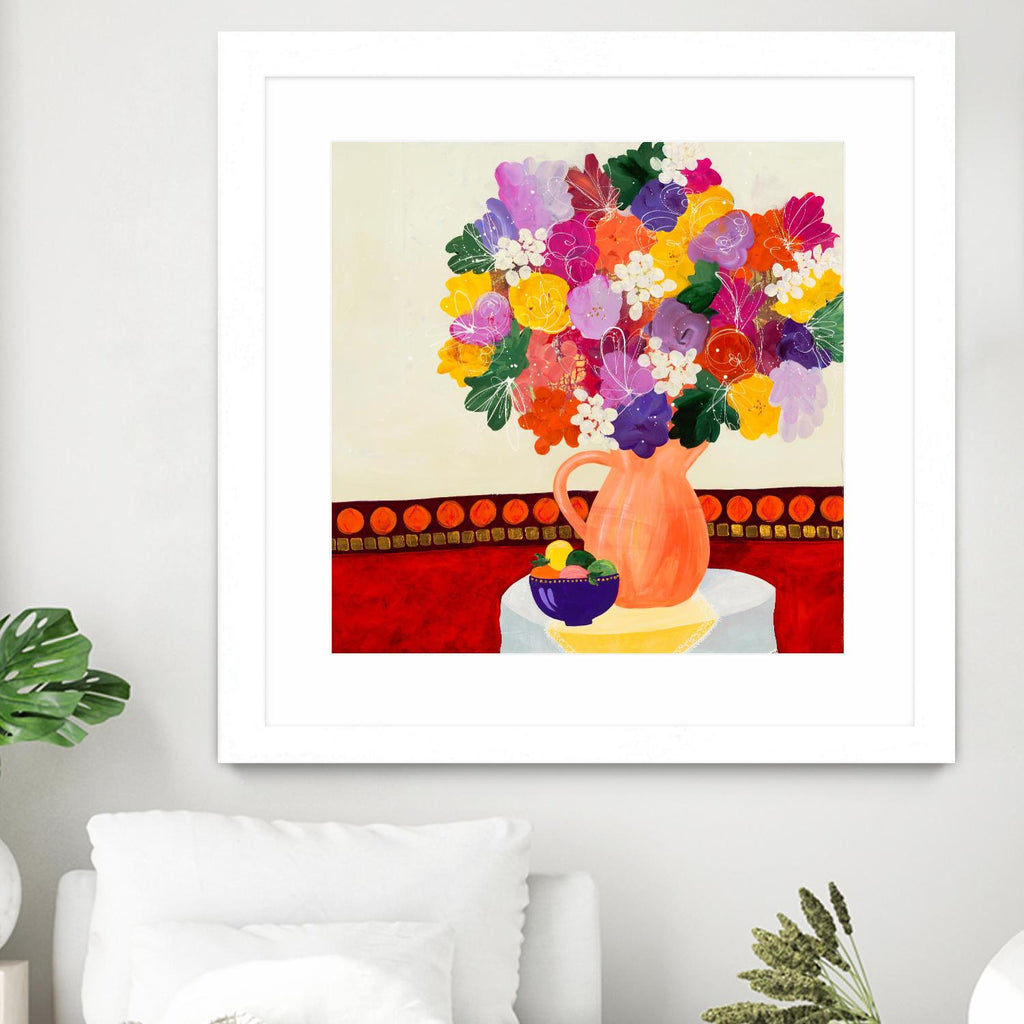 Taking In The Love par Ruth Fromstein sur GIANT ART - bouquet floral d'oranges