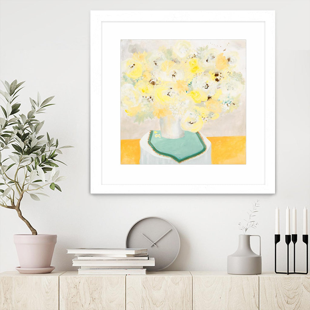 SOFT & GENTLE de RUTH FROMSTEIN sur GIANT ART - floral jaune floral
