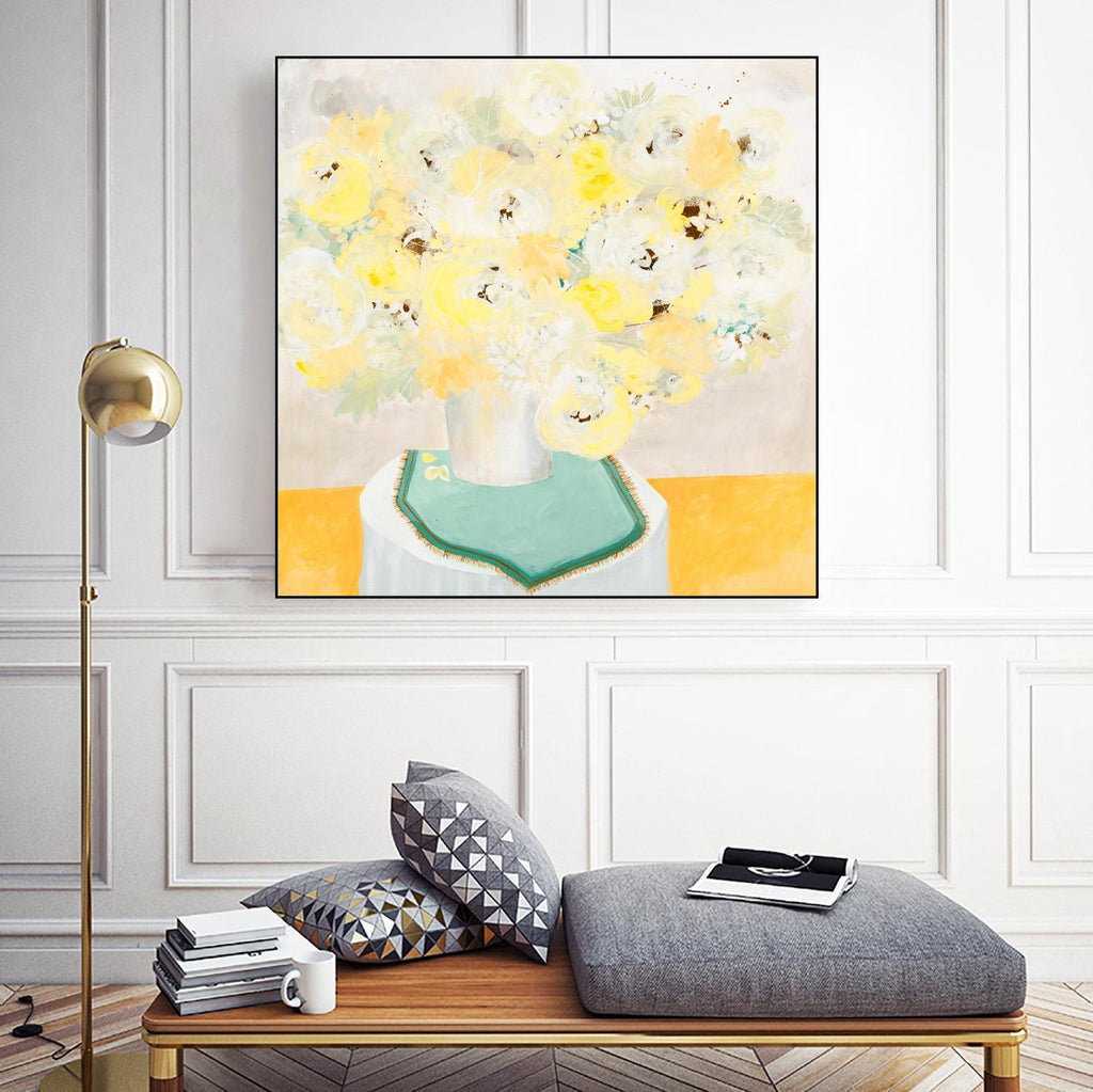 SOFT & GENTLE de RUTH FROMSTEIN sur GIANT ART - floral jaune floral