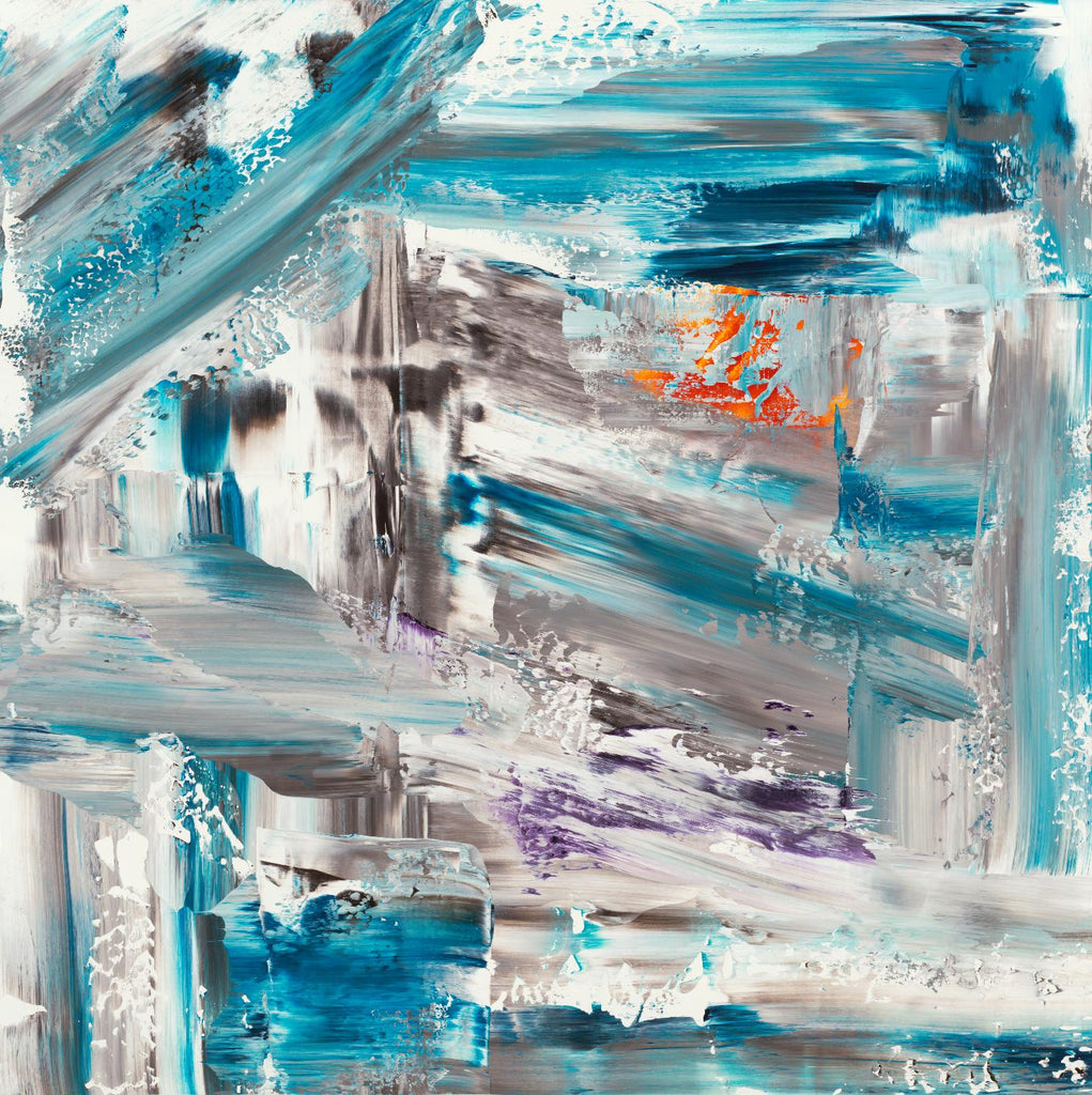 UNTIL THE VERY LAST SECOND de JEFF IORILLO sur GIANT ART - abstrait bleu