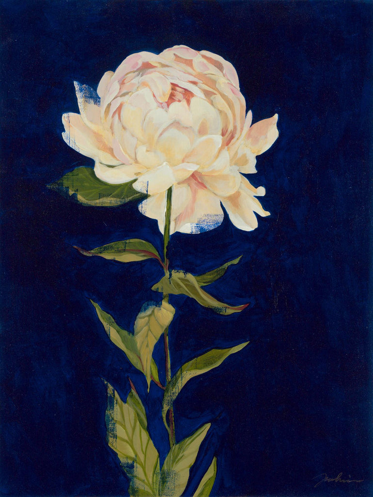 Pretty As A Peony I by Liz Jardine on GIANT ART - blues botanical peony