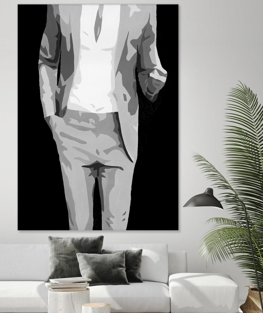 MR WHY NOT par Bethann Lawson sur GIANT ART - figuratif noir et blanc
