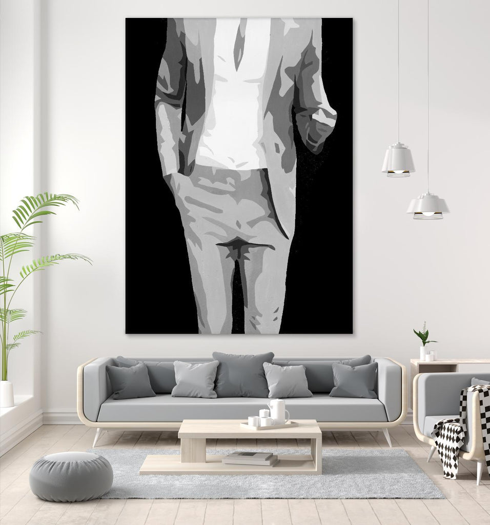 MR WHY NOT par Bethann Lawson sur GIANT ART - figuratif noir et blanc