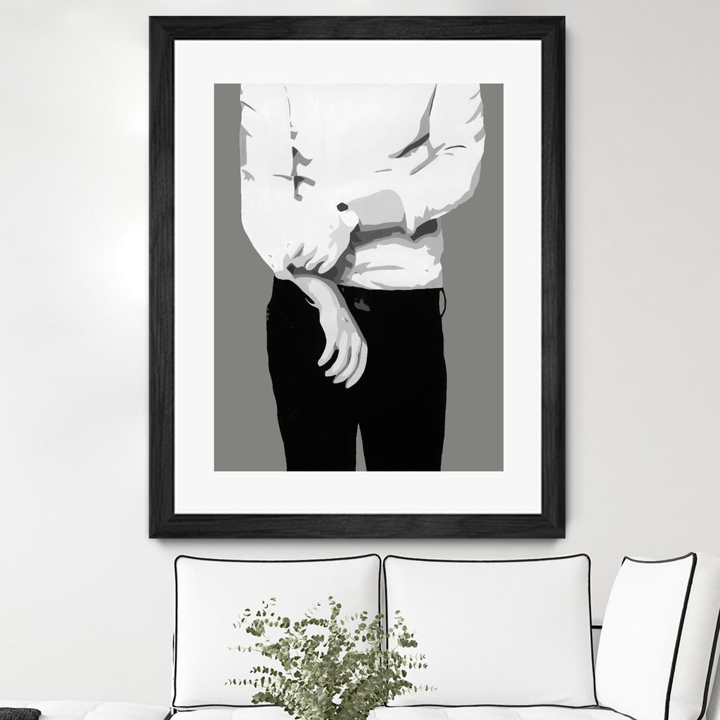 Mr.Right black and white par Beth Ann Lawson sur GIANT ART - pantalon noir blanc et noir blanc