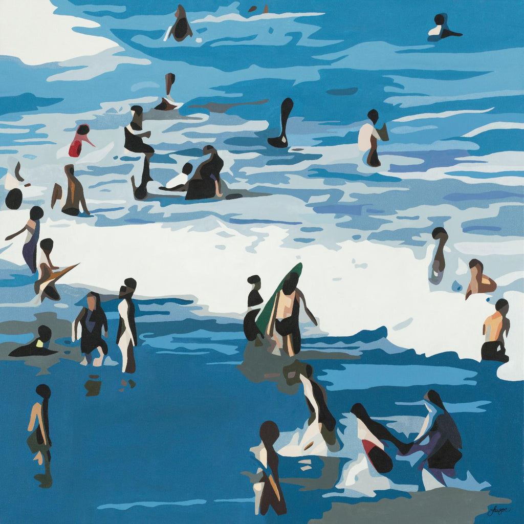 Surf's Up by Beth Ann Lawson on GIANT ART - blues coastal waves
