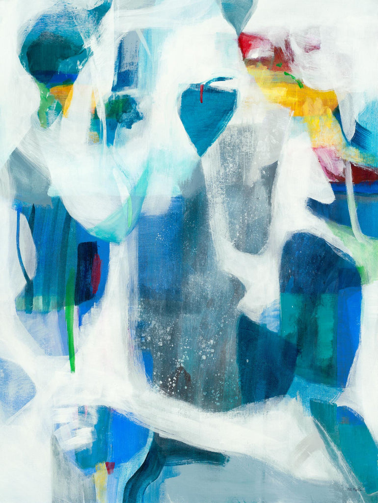 Walking By The Pond de Jill Martin sur GIANT ART - blues abstrait bleu
