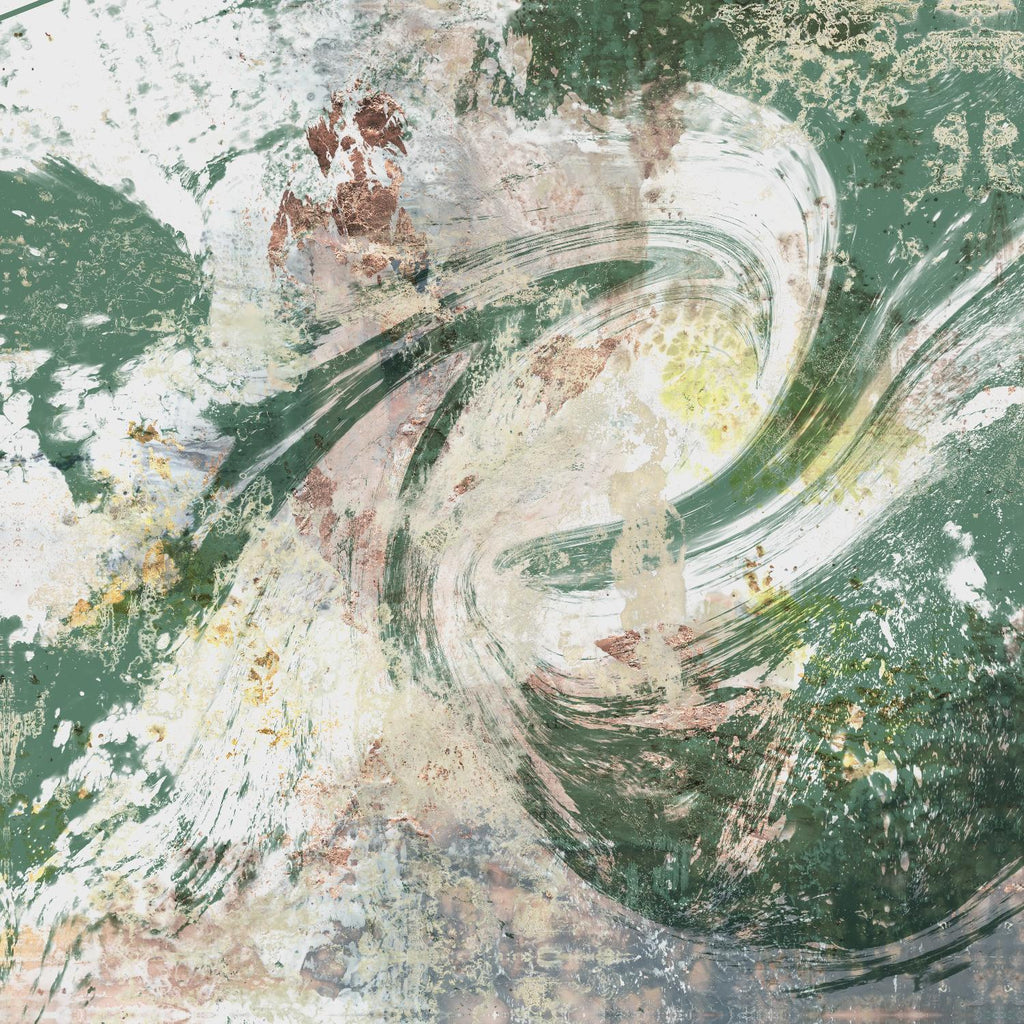 Emerald Aerial de Jennifer Goldberger sur GIANT ART - vert abstrait
