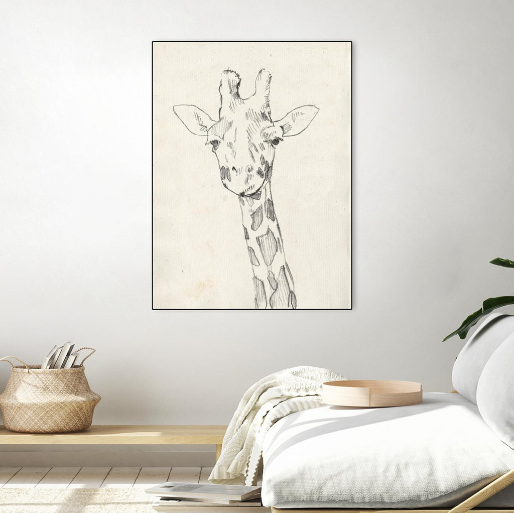 Portrait de girafe II par Jennifer Goldberger sur GIANT ART - animaux