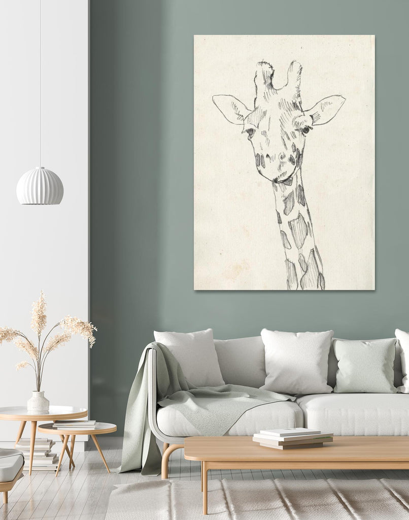 Portrait de girafe II par Jennifer Goldberger sur GIANT ART - animaux