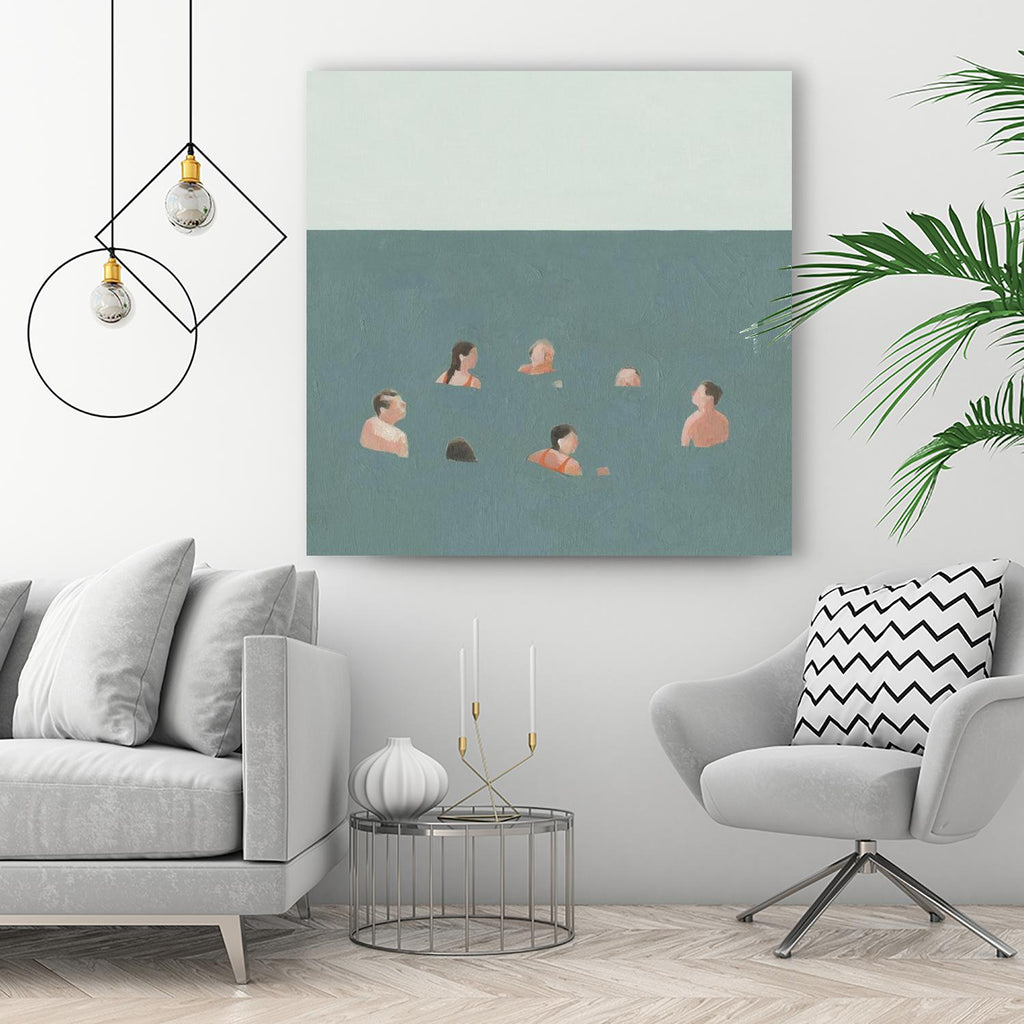The Swimmers I by Emma Scarvey on GIANT ART - green costal ocean