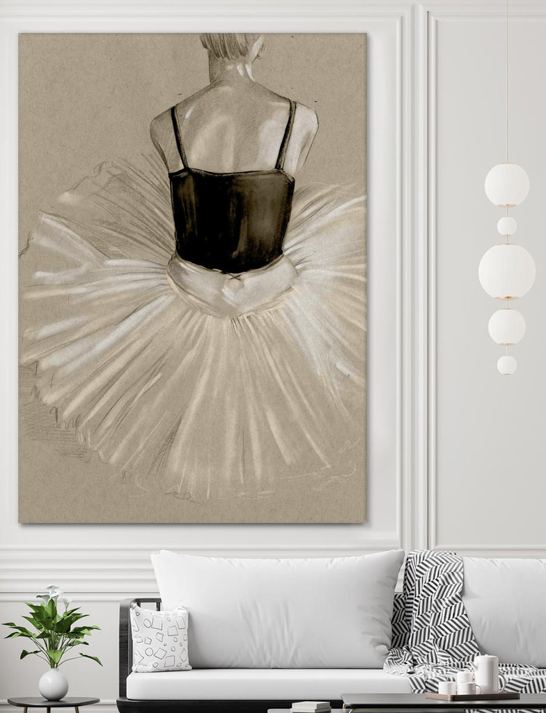 Black Leotard II de Jennifer Paxton Parker sur GIANT ART - ballerine beige noir et blanc