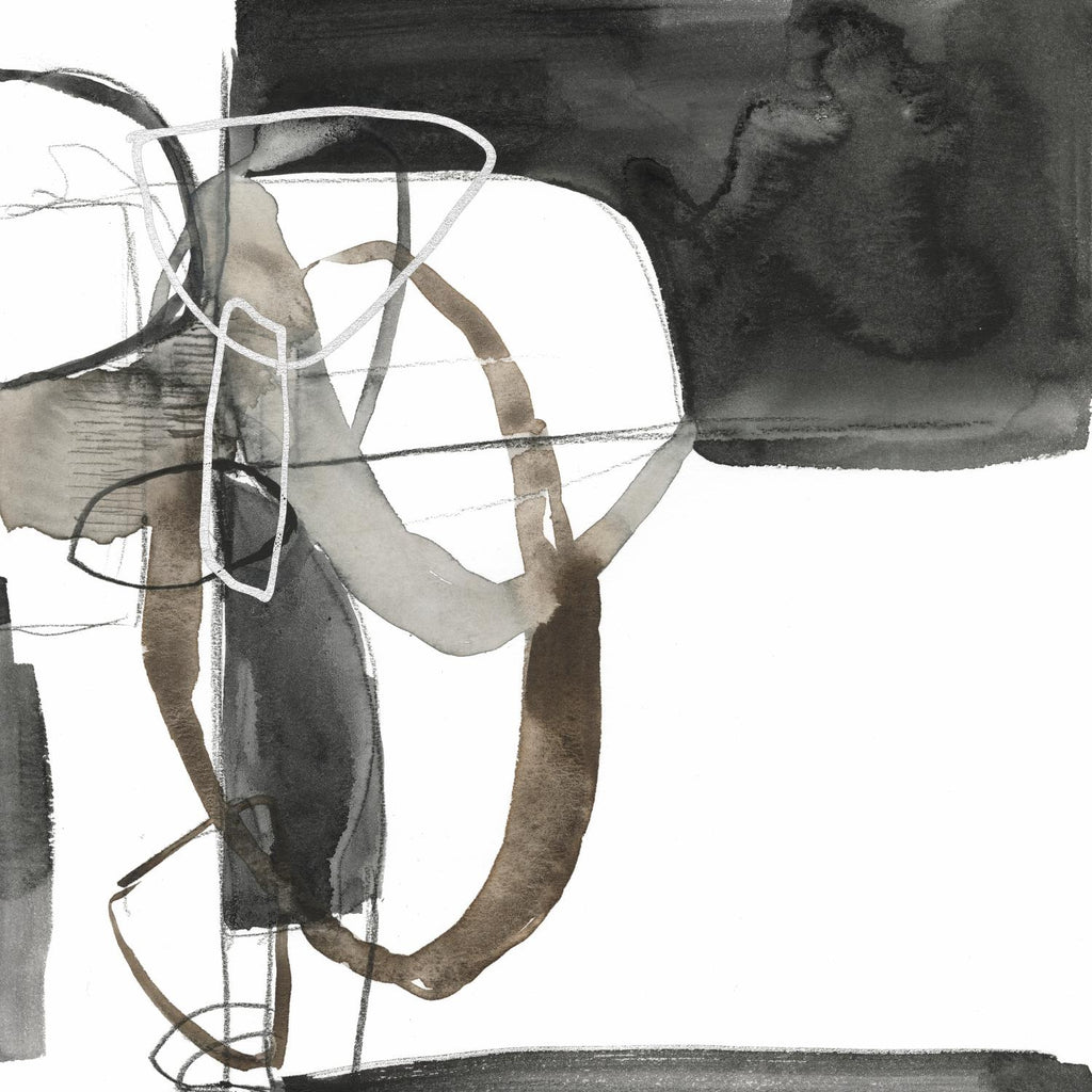 Interlocked II de Jennifer Goldberger sur GIANT ART - abstrait blanc