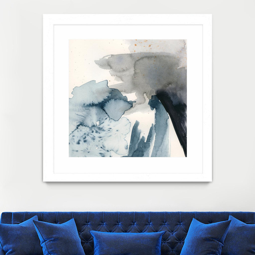 Winter Current III de Victoria Barnes sur GIANT ART - abstrait bleu