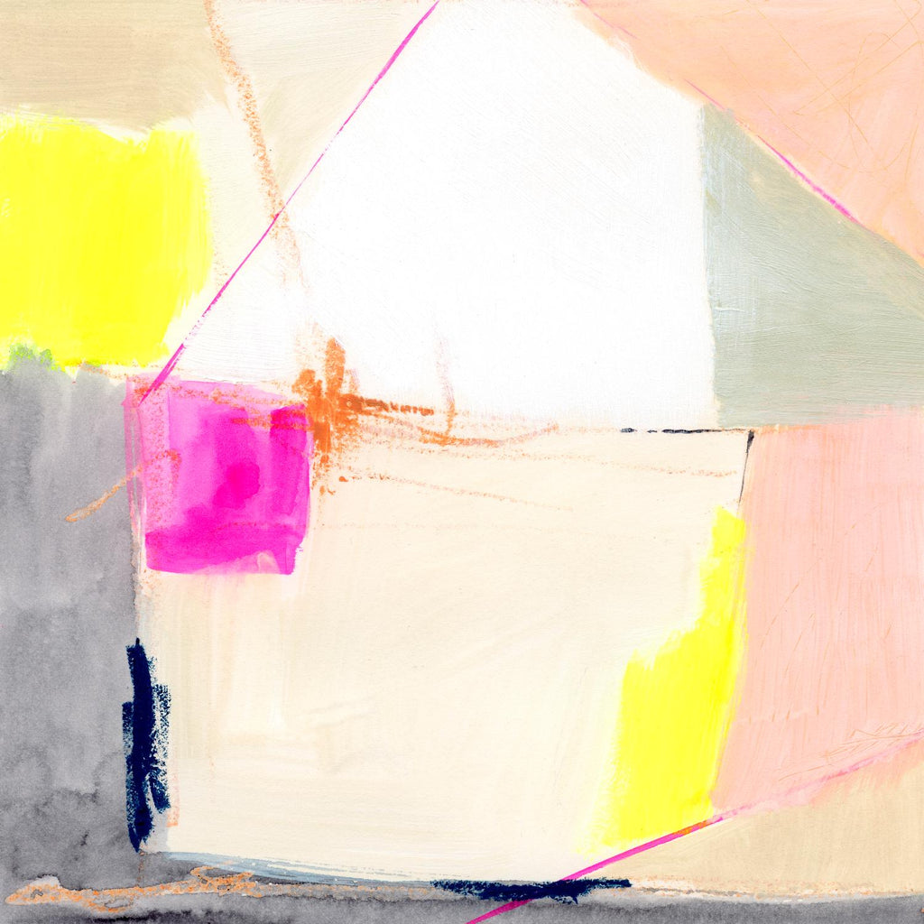 Hot Pink Patch I par Victoria Barnes sur GIANT ART - abstrait beige