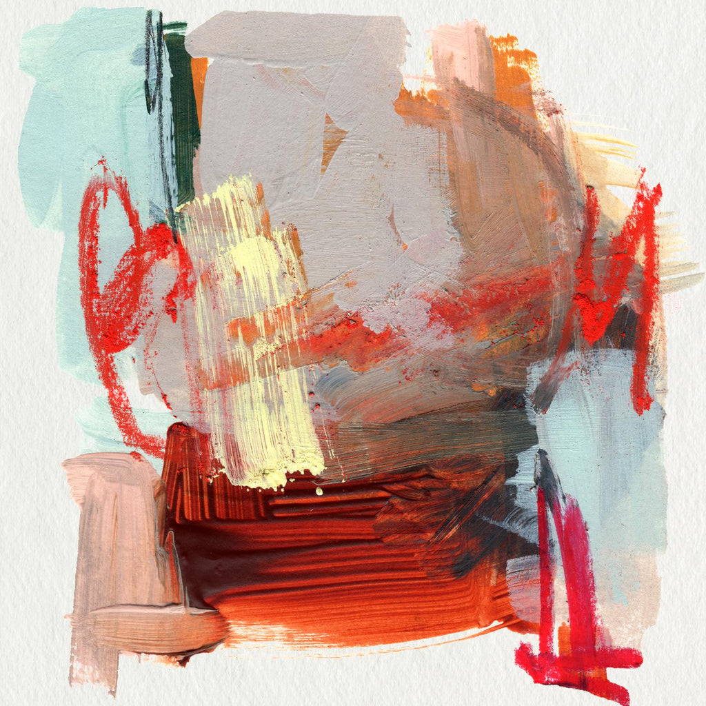 Cartes de métro abstraites III par Jennifer Parker sur GIANT ART - abstrait abstrait rouge
