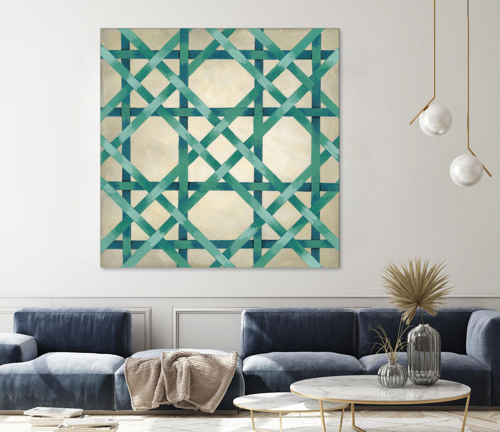 Woven Symmetry VI de Chariklia Zarris sur GIANT ART - motifs verts