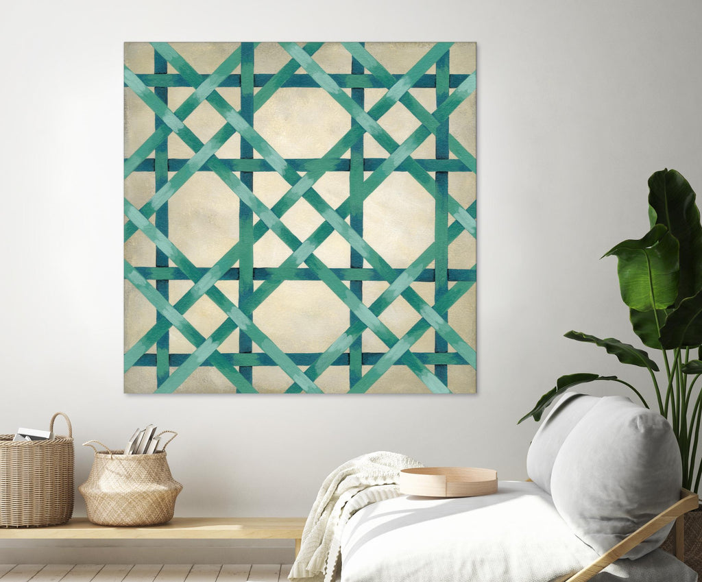 Woven Symmetry VI de Chariklia Zarris sur GIANT ART - motifs verts