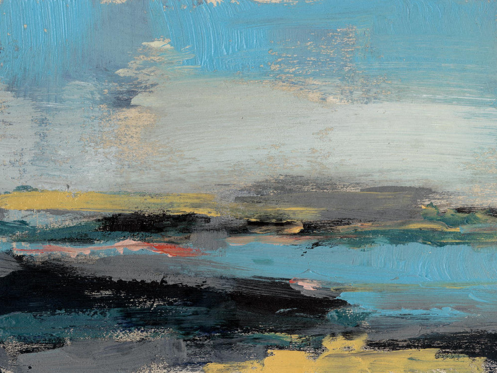Bold Horizon II de Jennifer Goldberger sur GIANT ART - abstrait bleu